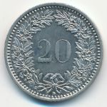 Switzerland, 20 раппенов (2008 г.)