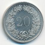 Switzerland, 20 раппенов (2005 г.)