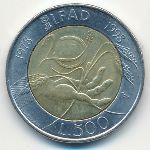 Italy, 500 лир (1998 г.)