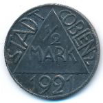 Кобленц., 1/2 марки (1921 г.)