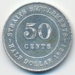 Стрейтс-Сетлментс, 50 центов (1921 г.)