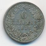 Вюртемберг, 6 крейцеров (1855 г.)