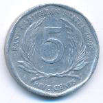 Восточные Карибы, 5 центов (2002 г.)