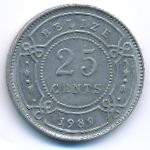 Белиз, 25 центов (1989 г.)