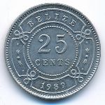Белиз, 25 центов (1989 г.)