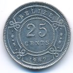 Белиз, 25 центов (1989 г.)