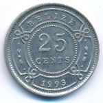 Белиз, 25 центов (1993 г.)
