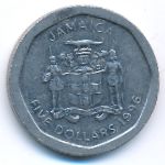 Ямайка, 5 долларов (1996 г.)