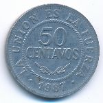 Bolivia, 50 сентаво (1987 г.)