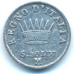 Италия, 5 сольдо (1814 г.)