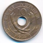 Восточная Африка, 10 центов (1941 г.)