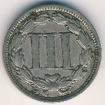 USA, 3 cents, 1865–1889