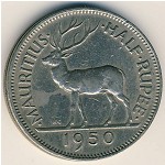 Маврикий, 1/2 рупии (1950–1951 г.)