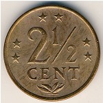 Антильские острова, 2 1/2 цента (1970–1978 г.)
