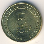 Центральная Африка, 5 франков КФА (2006 г.)