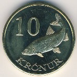 Фарерские острова., 10 крон (2011 г.)