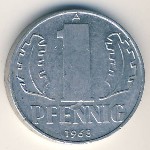 ГДР, 1 пфенниг (1960–1975 г.)
