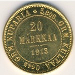 Finland, 20 markkaa, 1879–1913
